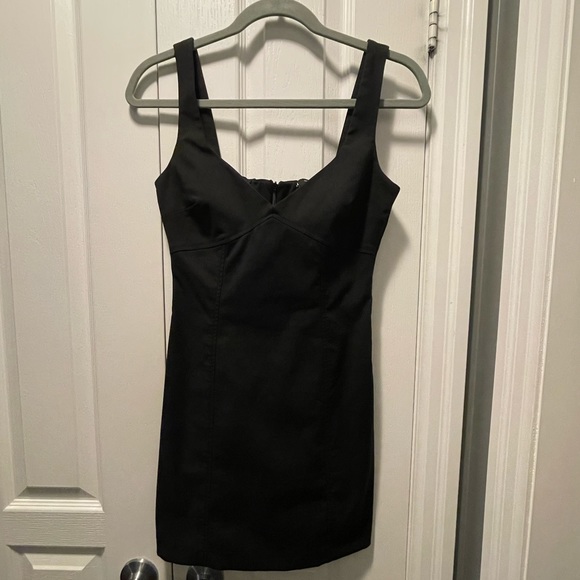NWOT- Zara Black Mini Bodycon Dress - Picture 5 of 8